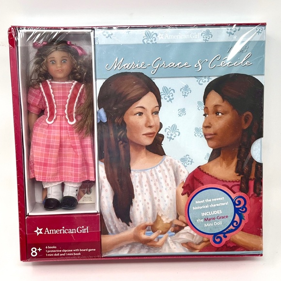 American Girl Cecile and Marie-Grace Boxed 6 Book Set with Cecile Mini Doll NIP - Picture 1 of 15